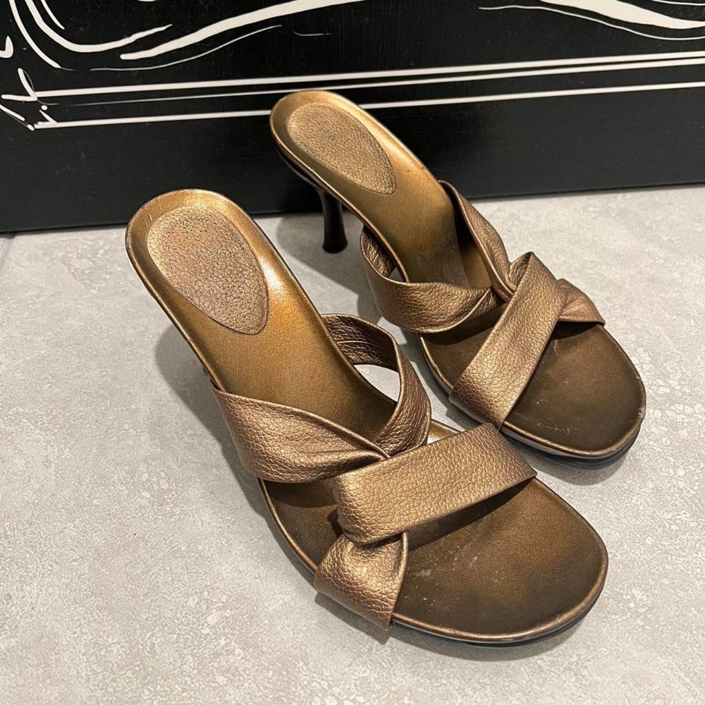 Sexy brown chocolate cross cross sandals